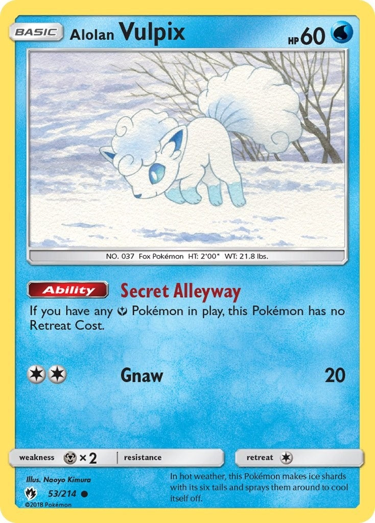 Image for Alolan Vulpix (53/214) (SM - Lost Thunder) (SM8) - Pokemon