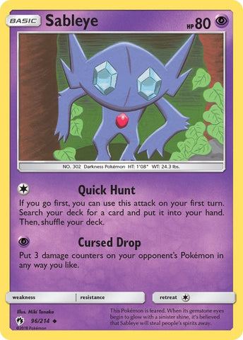 Image for Sableye (96/214) (SM - Lost Thunder) (SM8) - Pokemon