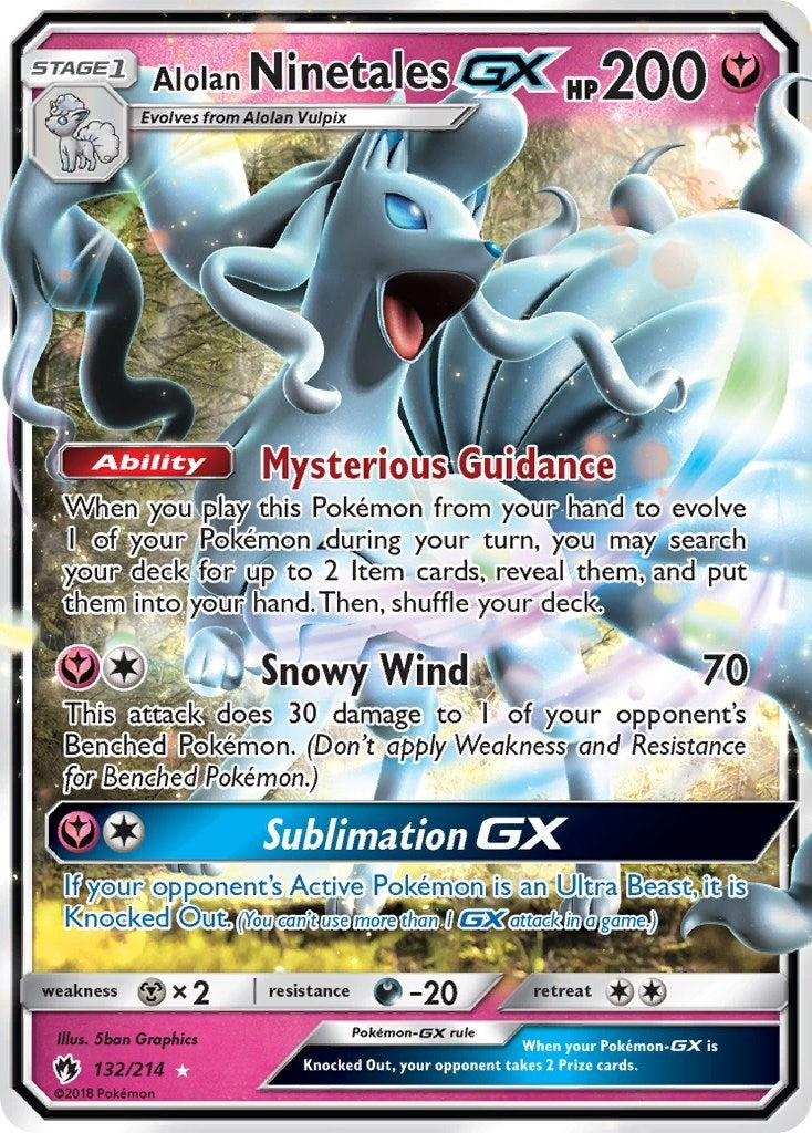Image for Alolan Ninetales GX (132/214) (SM - Lost Thunder) (SM8) - Pokemon