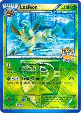 Image for Leafeon - 11/116 (Regional Championships) [Staff] (011/116) (League & Championship Cards) (PR) - Pokemon