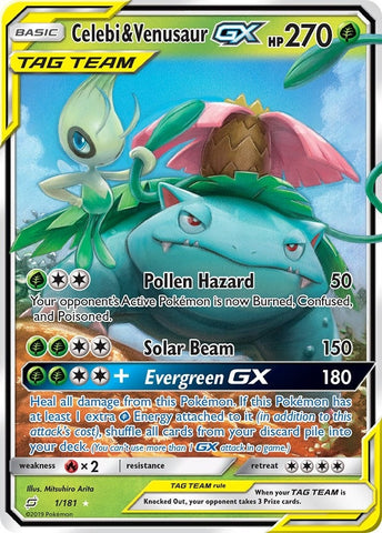 Celebi & Venusaur GX (1/181) (SM - Team Up) (SM9) Pokemon