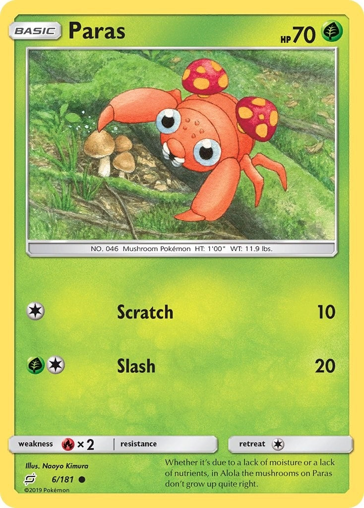 Image for Paras (6/181) (SM - Team Up) (SM9) - Pokemon