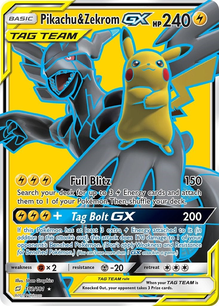 Image for Pikachu & Zekrom GX (Full Art) (162/181) (SM - Team Up) (SM9) - Pokemon