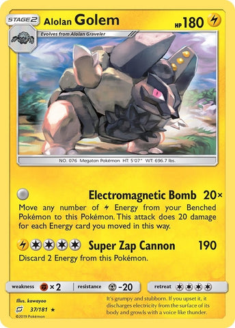 Image for Alolan Golem (37/181) (SM - Team Up) (SM9) - Pokemon