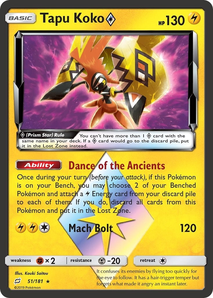 Image for Tapu Koko Prism Star (51/181) (SM - Team Up) (SM9) - Pokemon