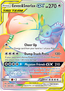 Image for Eevee & Snorlax GX (Secret) (191/181) (SM - Team Up) (SM9) - Pokemon