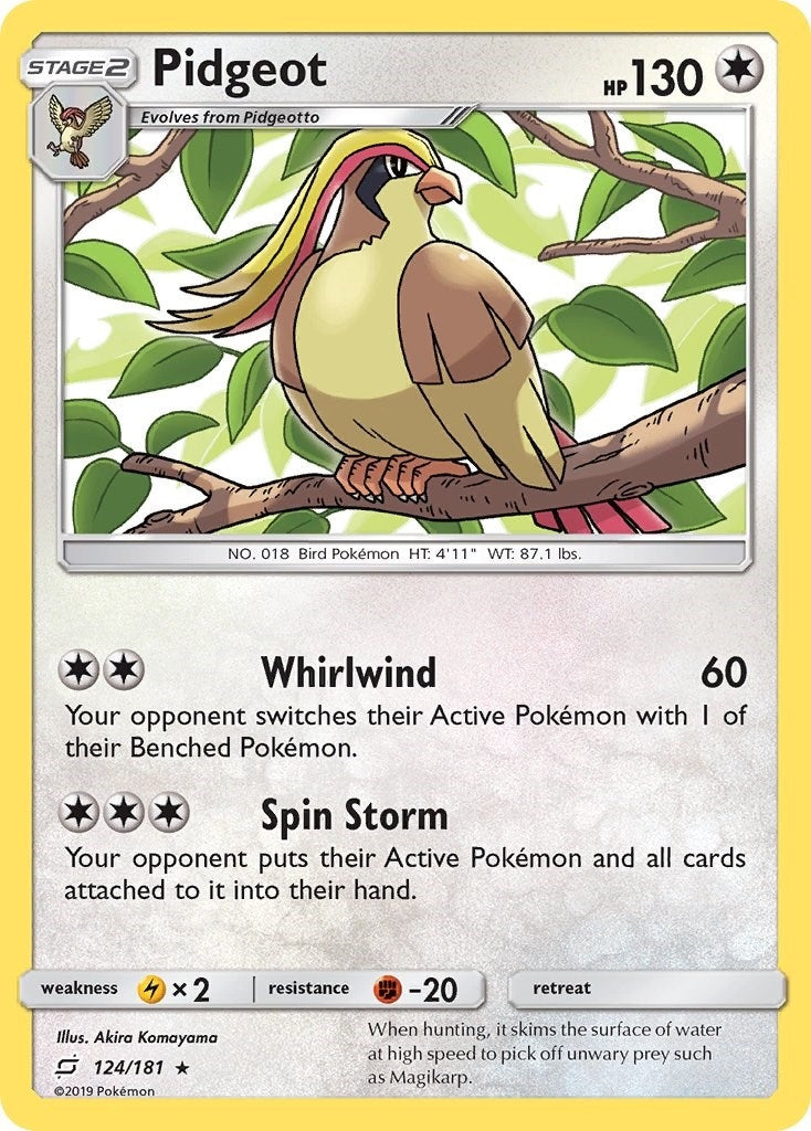 Pidgeot (124/181) (SM - Team Up) Pokemon