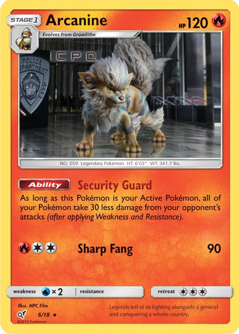Image for Arcanine (6/18) - Pokemon