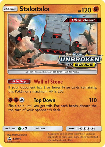 Stakataka - SM180 (Prerelease) (SM180) (SM Promos) Pokemon