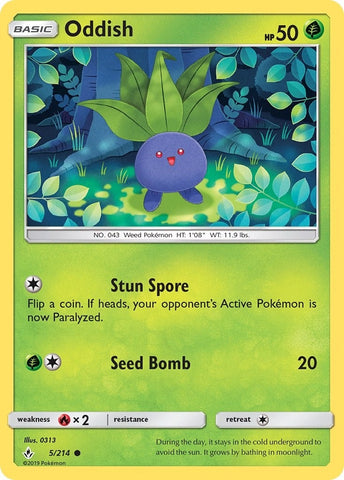 Image for Oddish (5) (5/214) - Pokemon
