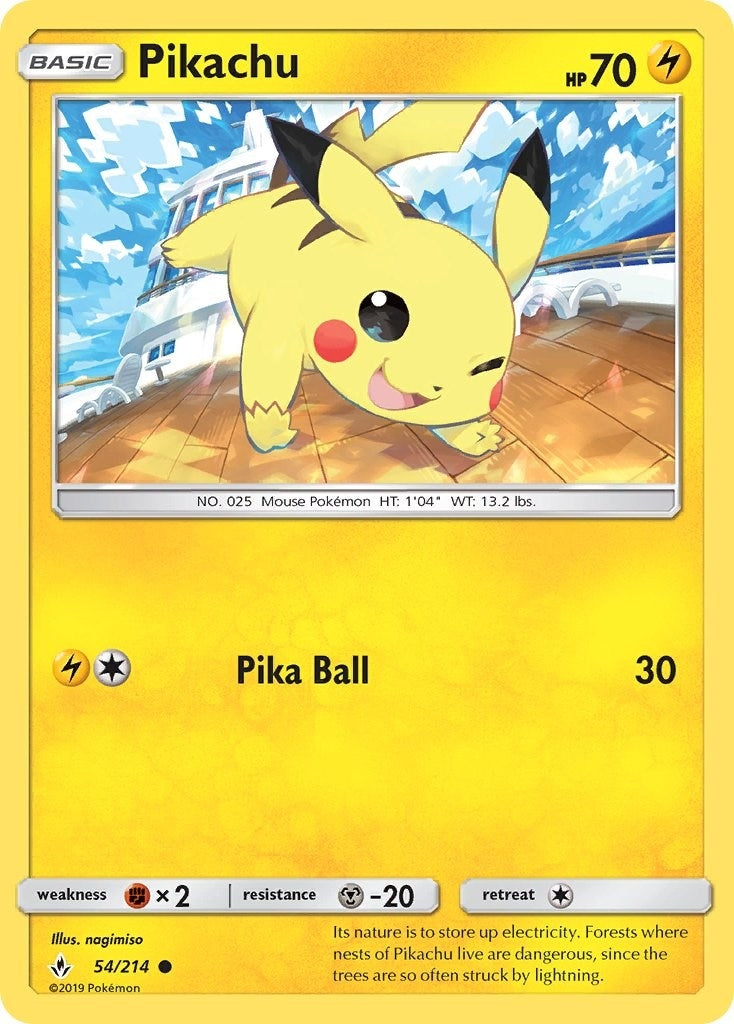 Image for Pikachu (54/214) (SM - Unbroken Bonds) (SM10) - Pokemon