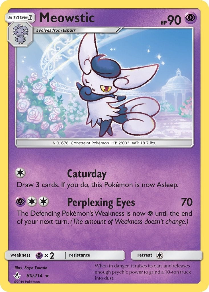 Image for Meowstic (80/214) (SM - Unbroken Bonds) (SM10) - Pokemon