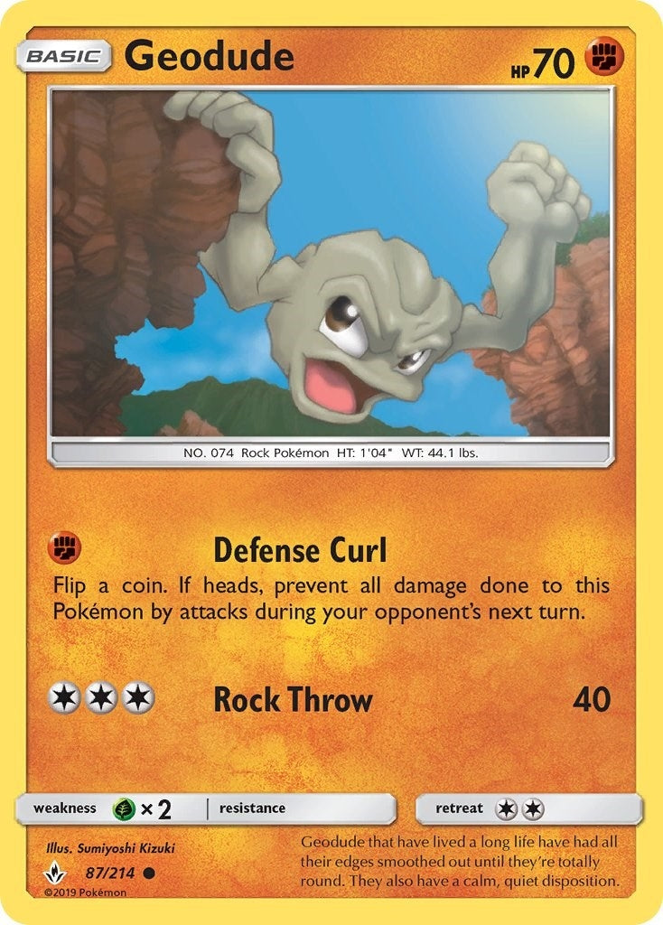 Image for Geodude (87/214) (SM - Unbroken Bonds) (SM10) - Pokemon