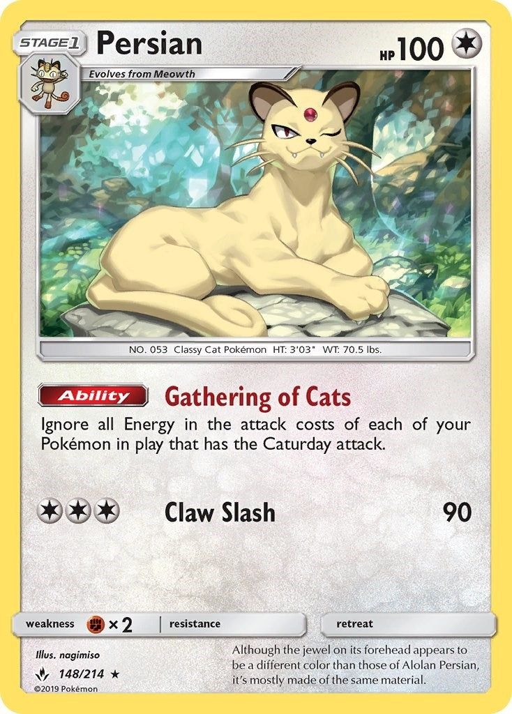 Image for Persian (148/214) (SM - Unbroken Bonds) (SM10) - Pokemon