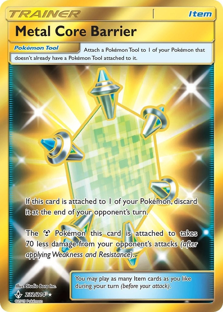 Metal Core Barrier (Secret) (232/214) (SM - Unbroken Bonds) (SM10) Pokemon