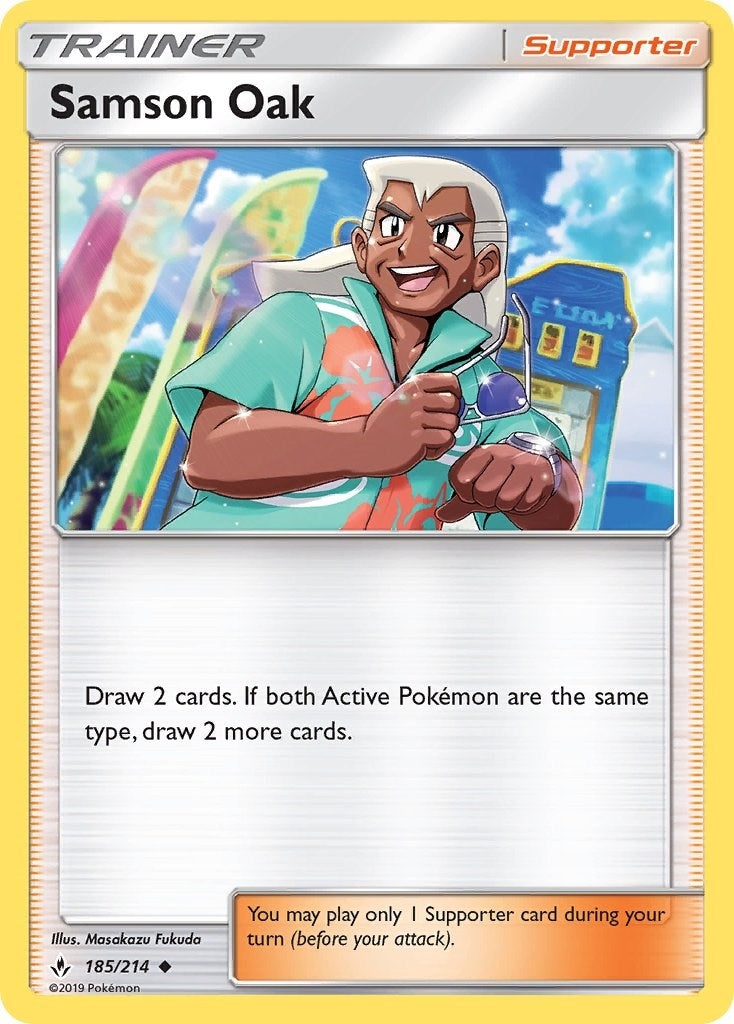 Image for Samson Oak (185/214) (SM - Unbroken Bonds) (SM10) - Pokemon