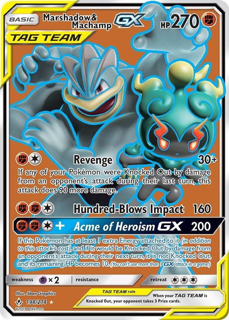 Image for Marshadow & Machamp GX (198) (Full Art) (198/214) (SM - Unbroken Bonds) (SM10) - Pokemon