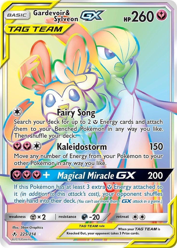 Image for Gardevoir & Sylveon GX (Secret) (225/214) (SM - Unbroken Bonds) (SM10) - Pokemon
