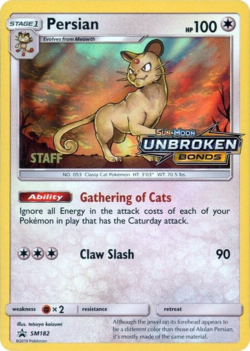 Image for Persian - SM182 (Prerelease) [Staff] (SM182) (SM Promos) (SMP) - Pokemon