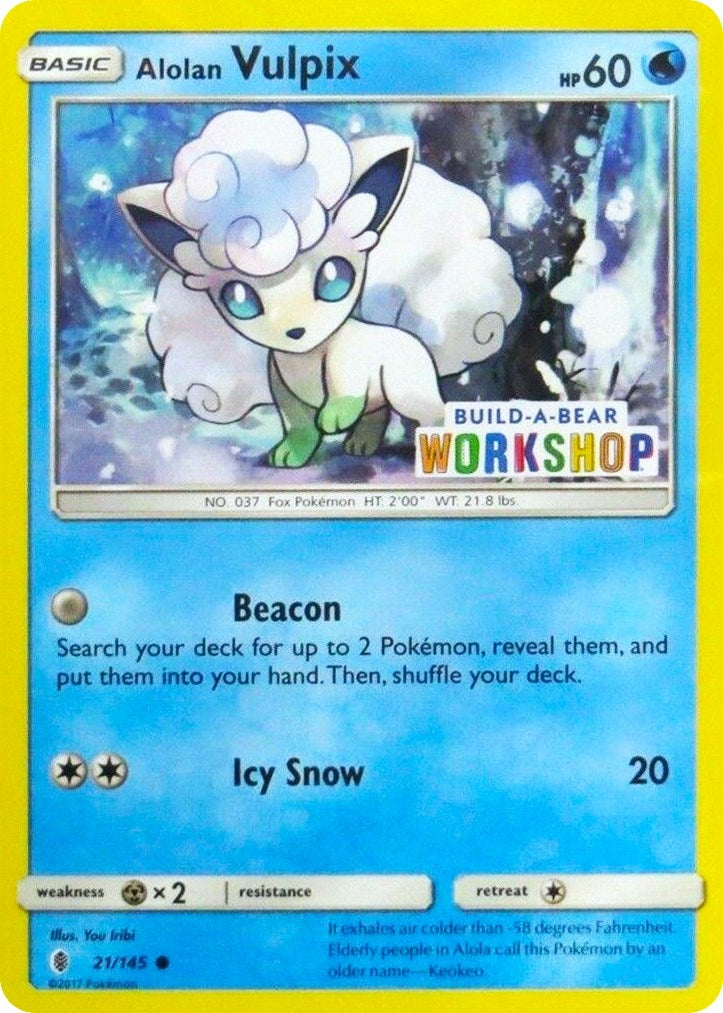 Image for Alolan Vulpix - 21/145 (Build-A-Bear Workshop Exclusive) (021/145) (Miscellaneous Cards & Products) (MCAP) - Pokemon