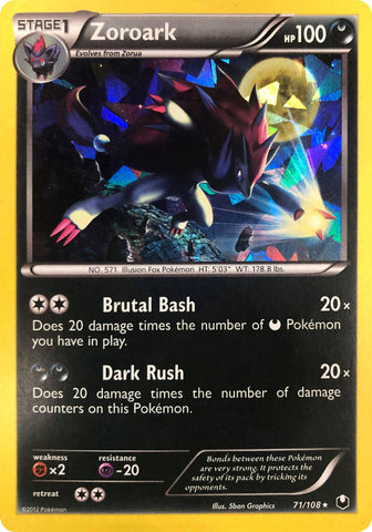 Image for Zoroark - 71/108 (Cracked Ice Holo) (071/108) - Pokemon