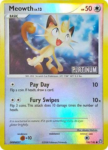 Image for Meowth - 106/146 [Platinum] (106/146) - Pokemon