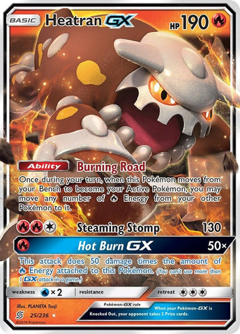 Heatran GX (25/236) (SM - Unified Minds) (SM11) Pokemon