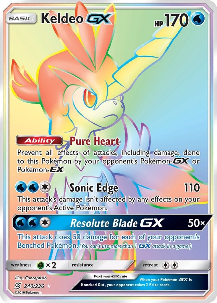 Image for Keldeo GX (Secret) (240/236) (SM - Unified Minds) (SM11) - Pokemon