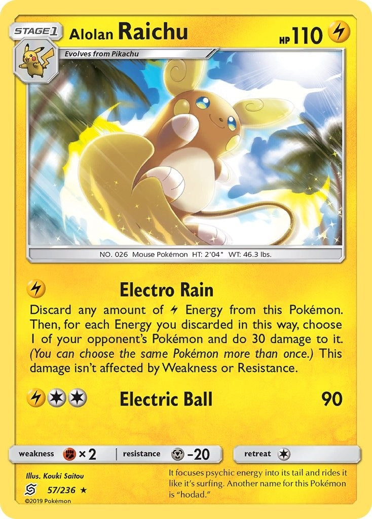 Image for Alolan Raichu (57/236) (SM - Unified Minds) (SM11) - Pokemon