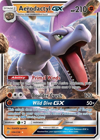 Aerodactyl GX (106/236) (SM - Unified Minds) (SM11) Pokemon