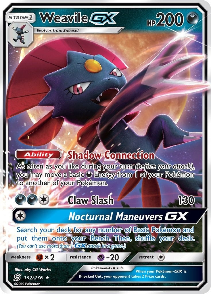 Weavile GX (132/236) (SM - Unified Minds) (SM11) Pokemon