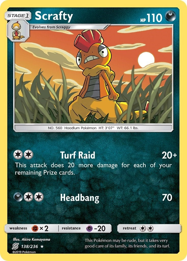 Image for Scrafty (138/236) (SM - Unified Minds) (SM11) - Pokemon