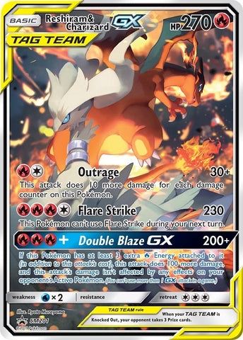 Image for Reshiram & Charizard GX - SM201 (SM201) (SM Promos) (SMP) - Pokemon