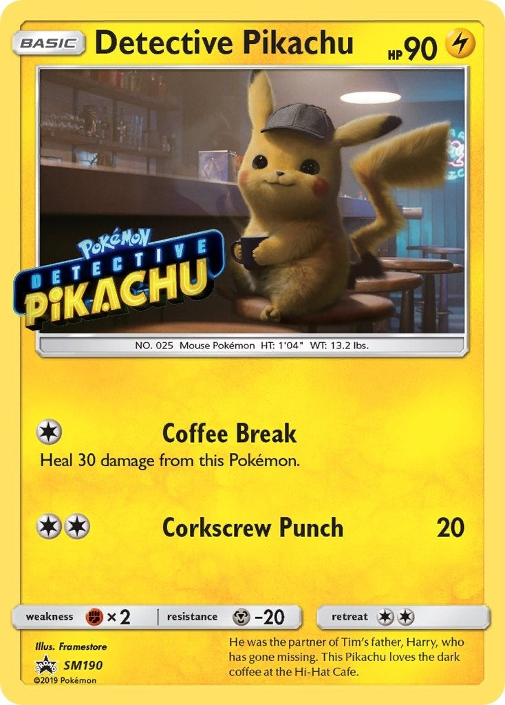 Image for Detective Pikachu - SM190 (Stamped) (SM190) (SM Promos) (SMP) - Pokemon