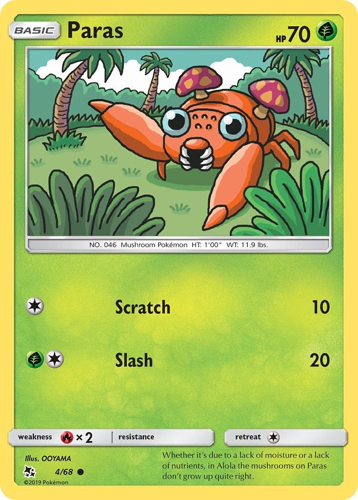 Image for Paras (4/68) (Hidden Fates) (HIF) - Pokemon