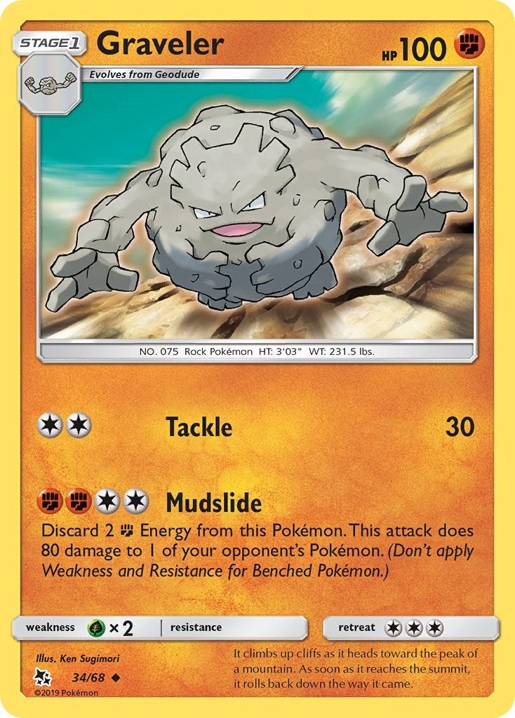 Image for Graveler (34/68) (Hidden Fates) (HIF) - Pokemon