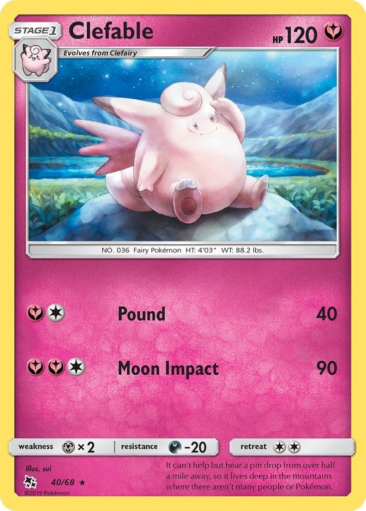 Image for Clefable (40/68) (Hidden Fates) (HIF) - Pokemon