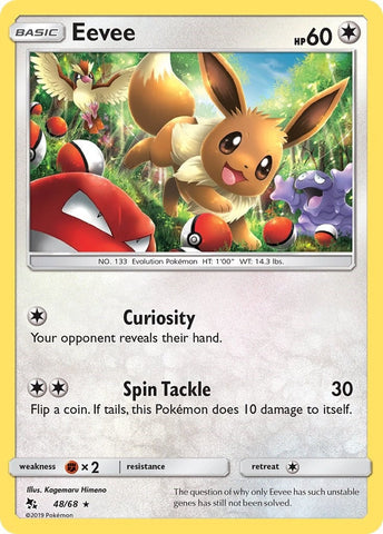 Eevee (48) (48/68) (Hidden Fates) (HIF) Pokemon