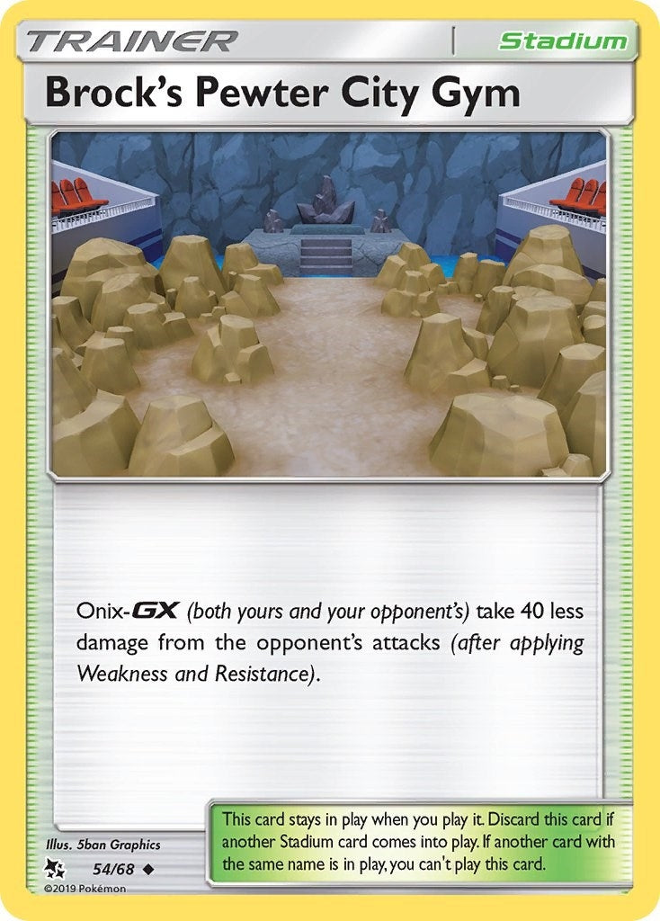 Image for Brock's Pewter City Gym (54/68) (Hidden Fates) (HIF) - Pokemon