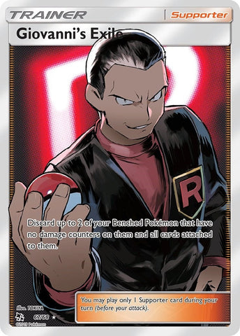Giovanni's Exile (Full Art) (67/68) (Hidden Fates) (HIF) Pokemon