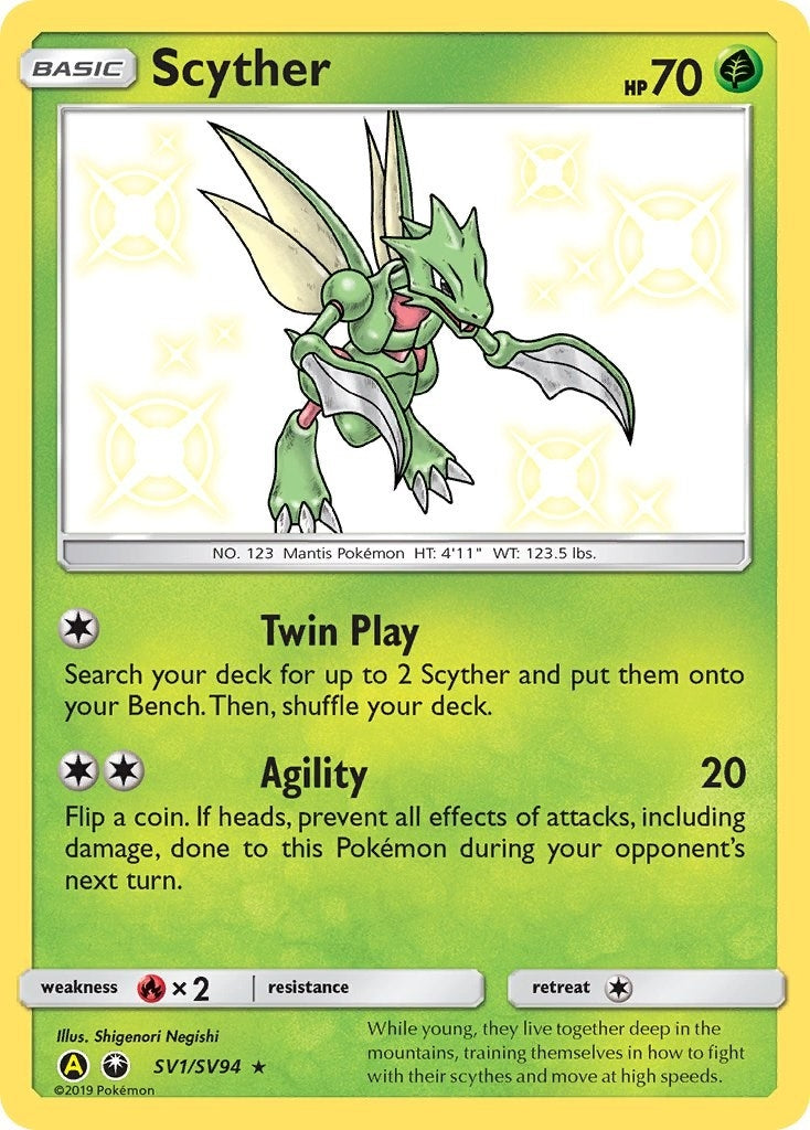 Scyther (SV1/SV94) (Hidden Fates: Shiny Vault) (HIF:SV) Pokemon