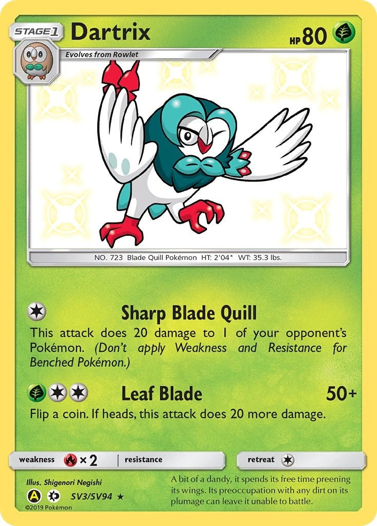 Image for Dartrix (SV3/SV94) (Hidden Fates: Shiny Vault) (HIF:SV) - Pokemon