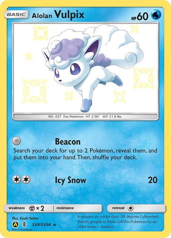 Alolan Vulpix (SV8/SV94) (Hidden Fates: Shiny Vault) (HIF:SV) Pokemon