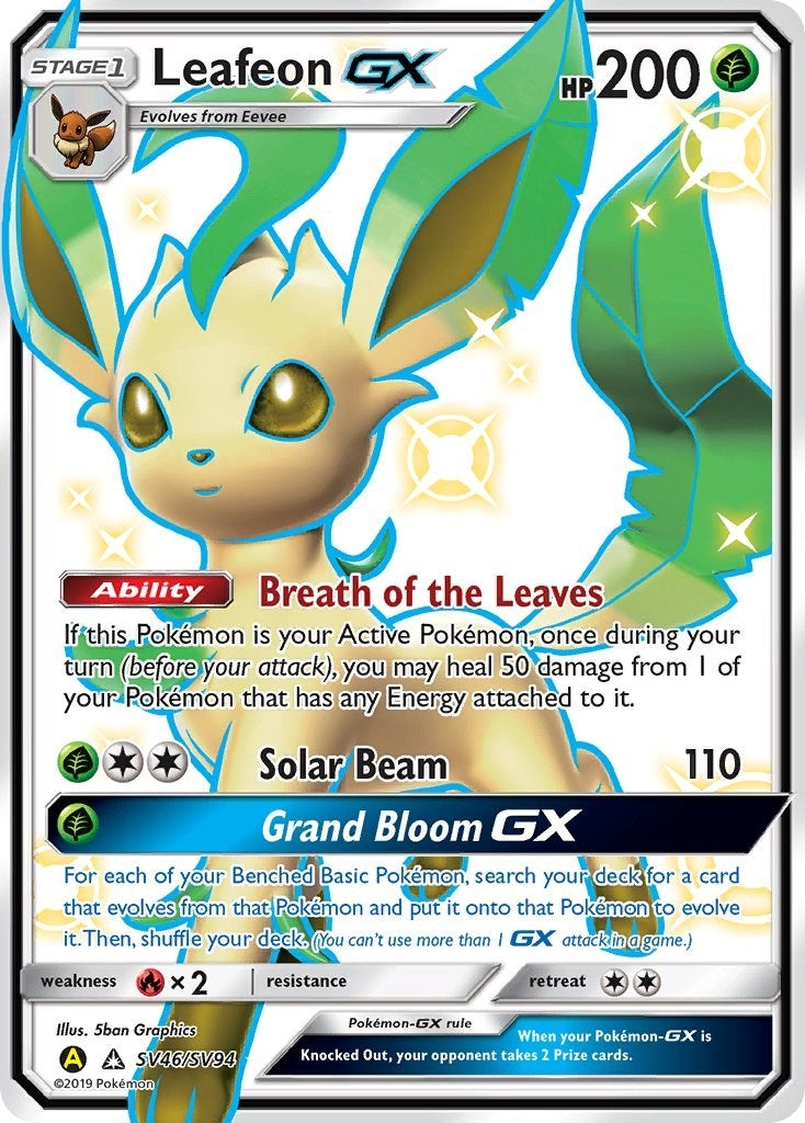 Image for Leafeon GX (SV46/SV94) (Hidden Fates: Shiny Vault) (HIF:SV) - Pokemon