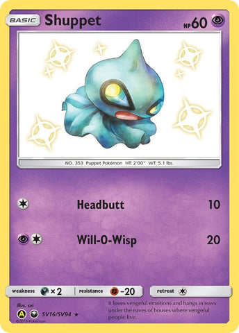 Shuppet (SV16/SV94) (Hidden Fates: Shiny Vault) (HIF:SV) Pokemon
