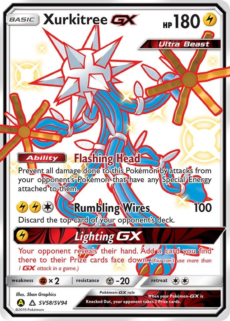 Image for Xurkitree GX (SV58/SV94) (Hidden Fates: Shiny Vault) (HIF:SV) - Pokemon