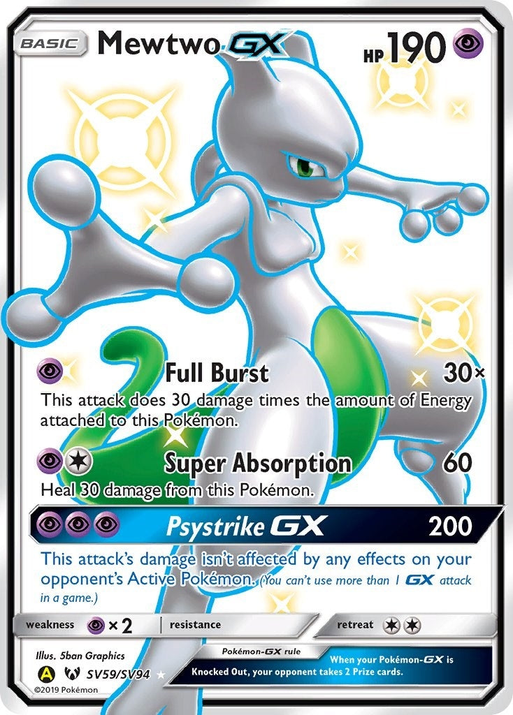 Image for Mewtwo GX (SV59/SV94) (Hidden Fates: Shiny Vault) (HIF:SV) - Pokemon