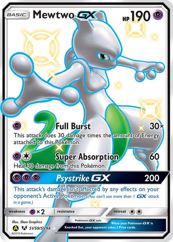 Image for Mewtwo GX (SV59/SV94) (Hidden Fates: Shiny Vault) (HIF:SV) - Pokemon