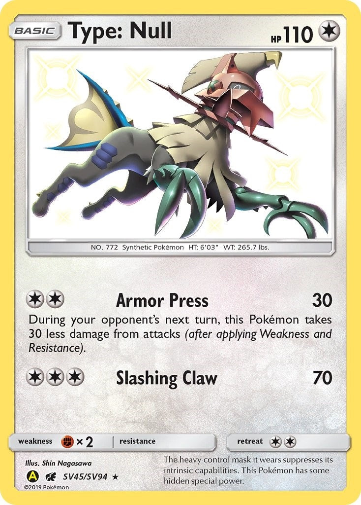 Image for Type: Null (SV45/SV94) (Hidden Fates: Shiny Vault) (HIF:SV) - Pokemon