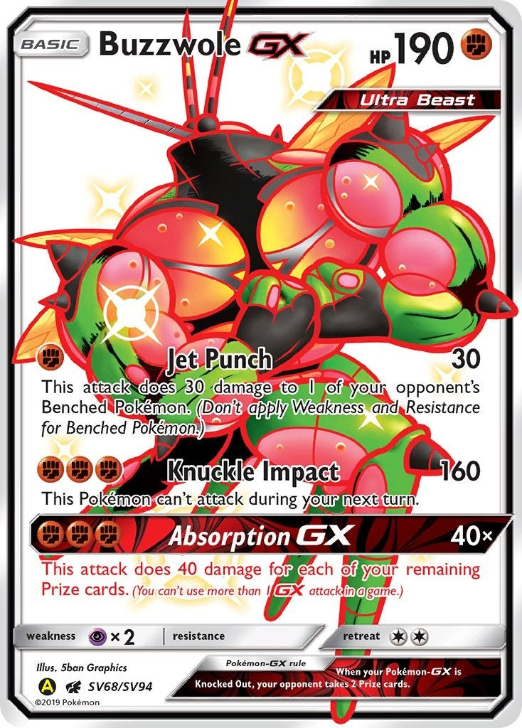 Image for Buzzwole GX (SV68/SV94) (Hidden Fates: Shiny Vault) (HIF:SV) - Pokemon